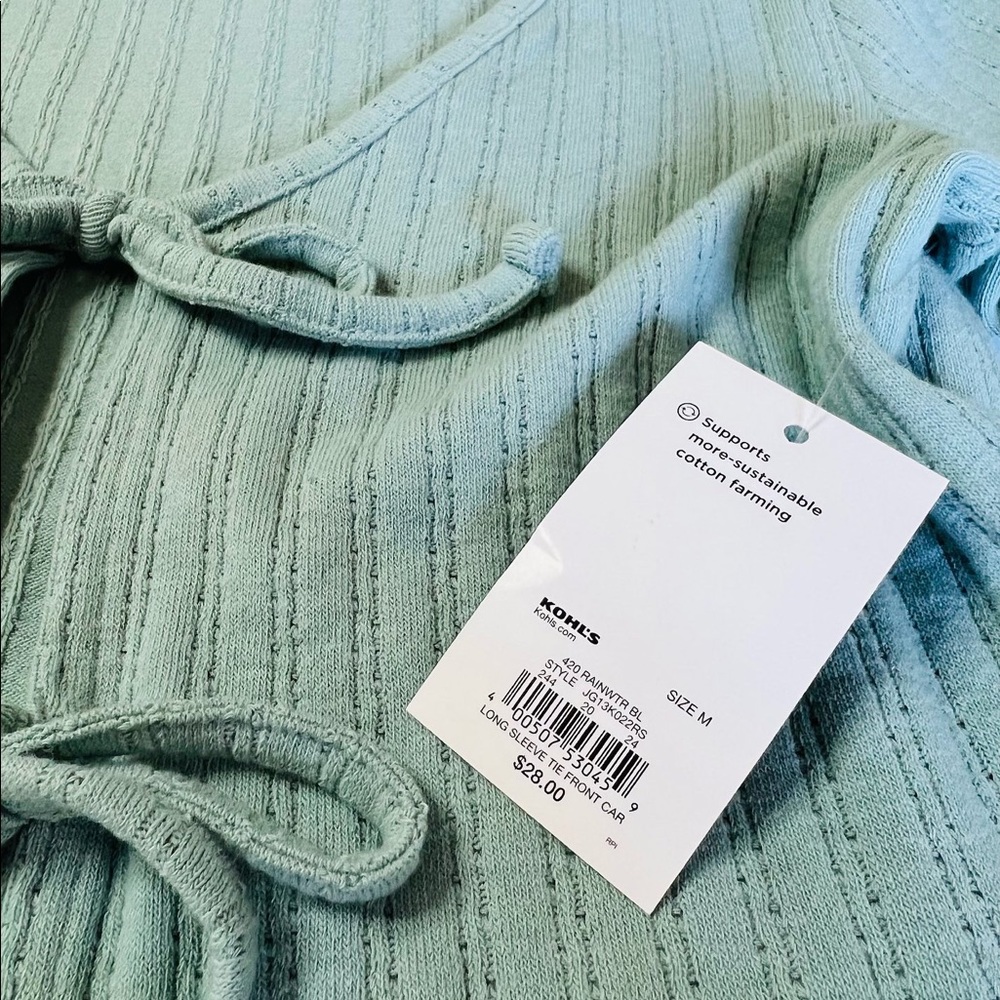 NWT So (Kohls) Tie-front Cardigan - Picture 2 of 5